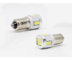 Auto LED 12/24V BA9S 6x chip bílá